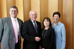 Rabbi Dan, Congressman Paul Tonko, Rabbi Rena, President Judy Avner