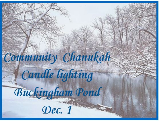 Ohav Shalom and Temple Israel Community Candle lighting Dec. 1